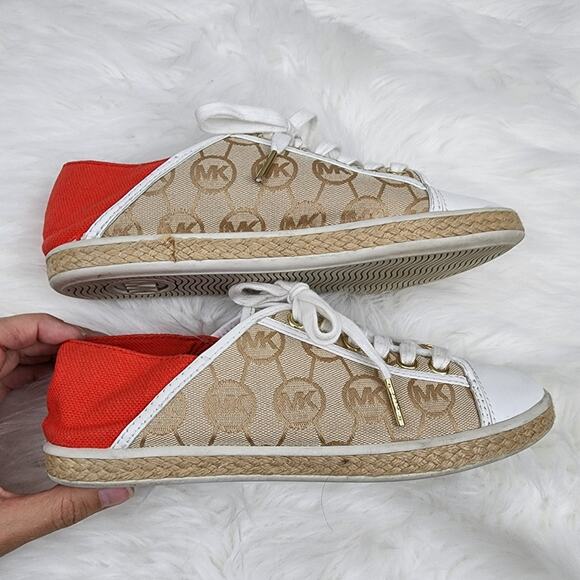 Michael Kors Size 6 Kristy Slide Logo Espadrille Sneakers - Picture 2 of 10